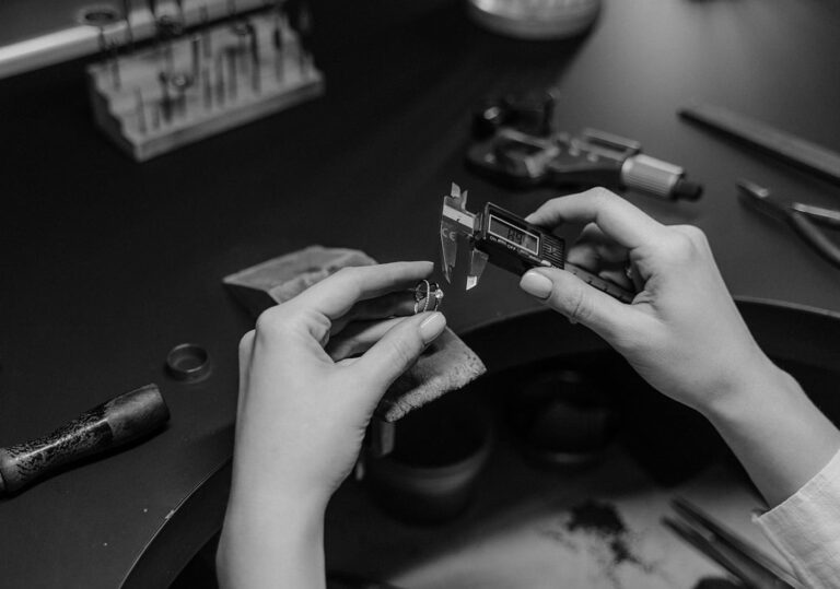 An image of a jeweler using a caliper to represent the precision that comes from account based marketing (ABM).